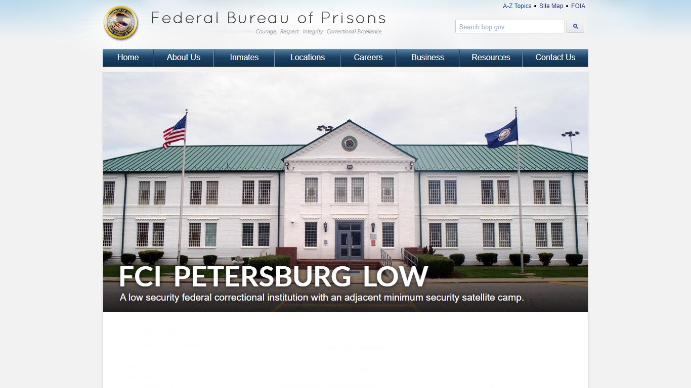 FCI Petersburg Low - Federal Bureau of Prisons